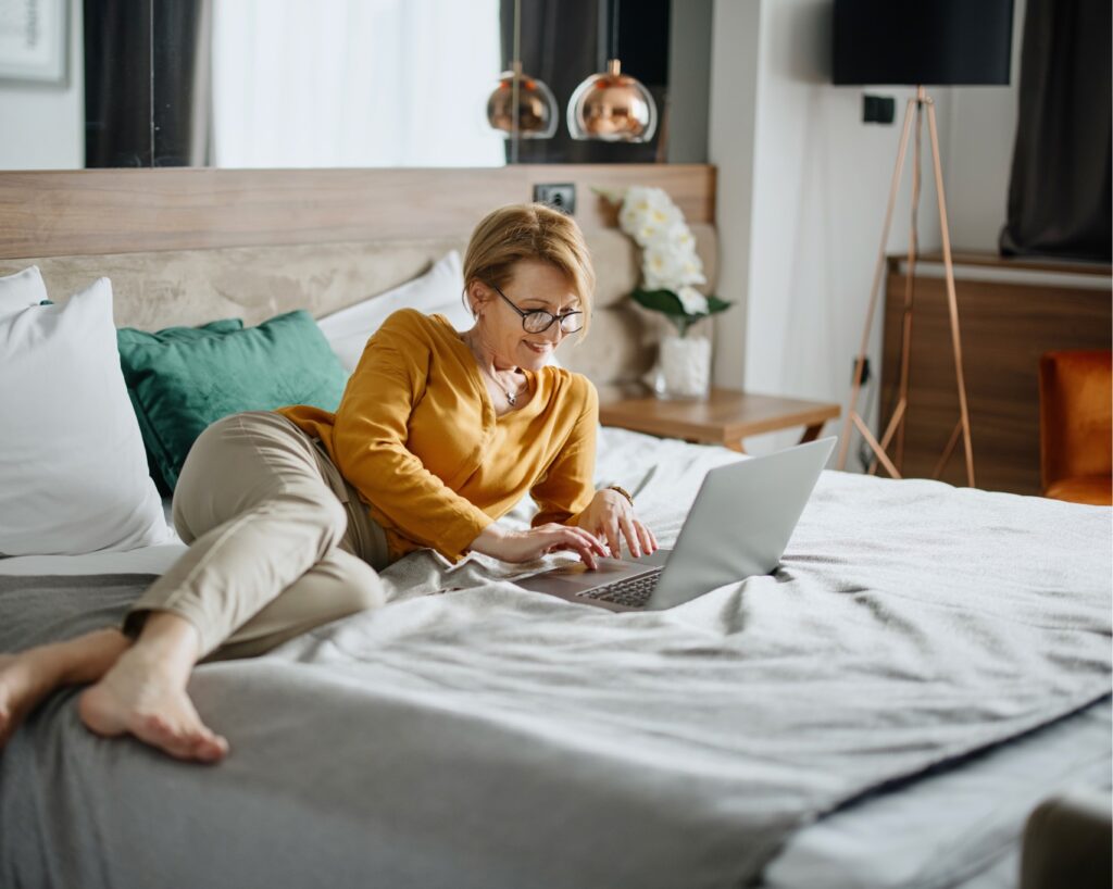 Woman working on computer